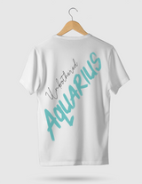 UNISEX T-SHIRT/ CYAN AQUARIUS UNBOTHERED
