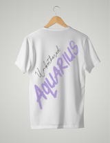 UNISEX T-SHIRT/ PURPLE AQUARIUS UNBOTHERED