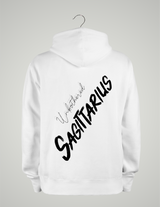 SWEAT À CAPUCHE UNISEXE / SAGITTAIRE NOIR&BLANC