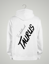 SWEAT À CAPUCHE UNISEXE / TAUREAU NOIR ET BLANC