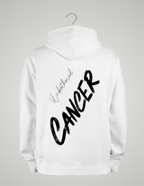 SWEAT À CAPUCHE UNISEXE / CANCER BLANC ET NOIR