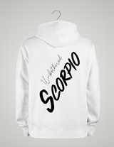 SWEAT À CAPUCHE UNISEXE / SCORPION NOIR ET BLANC