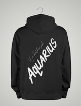 SWEAT À CAPUCHE UNISEXE / VERSEAU NOIR&BLANC