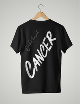 UNISEX T-SHIRT/ BLACK & WHITE CANCER UNBOTHERED