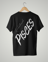 UNISEX T-SHIRT/ BLACK & WHITE PISCES UNBOTHERED