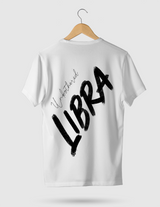 UNISEX T-SHIRT/ BLACK & WHITE LIBRA UNBOTHERED