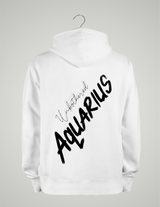 SWEAT À CAPUCHE UNISEXE / VERSEAU NOIR&BLANC