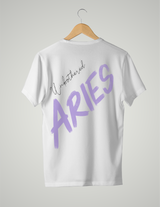 UNISEX T-SHIRT/ PURPLE Aries UNBOTHERED