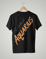 UNISEX T-SHIRT/ LIGHT ORANGE AQUARIUS UNBOTHERED
