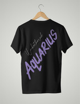 UNISEX T-SHIRT/ PURPLE AQUARIUS UNBOTHERED