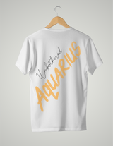 UNISEX T-SHIRT/ LIGHT ORANGE AQUARIUS UNBOTHERED