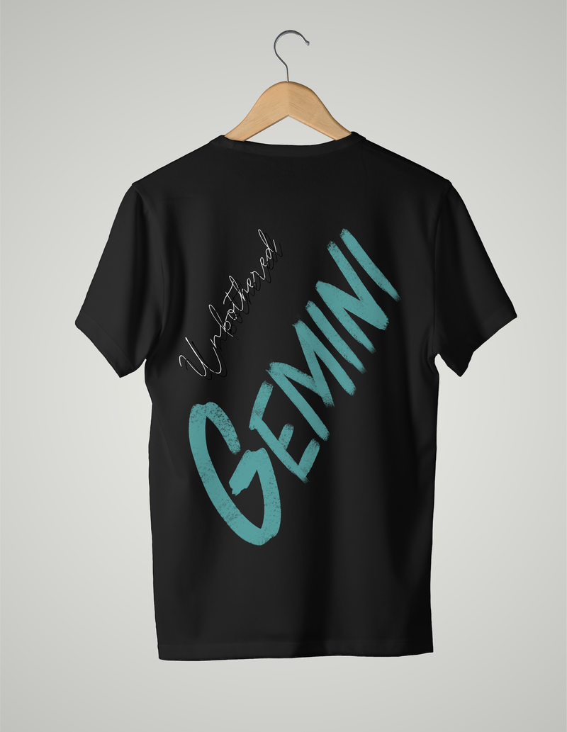 T-SHIRT UNISEXE/ CYAN GEMINI UNBOTHERED