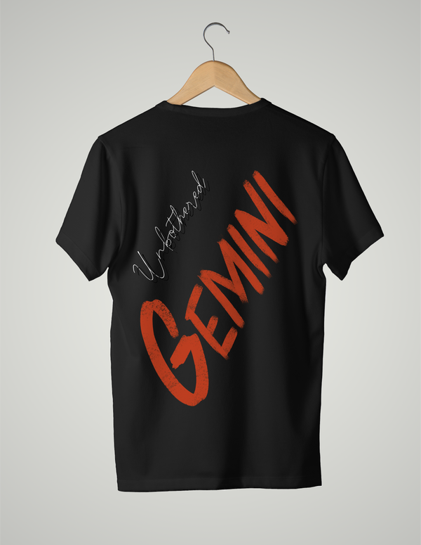 T-SHIRT UNISEXE/ORANGE PROFOND GEMINI UNBOTHERED