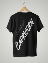 UNISEX T-SHIRT/ BLACK & WHITE CAPRICORN UNBOTHERED