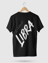 UNISEX T-SHIRT/ BLACK & WHITE LIBRA UNBOTHERED