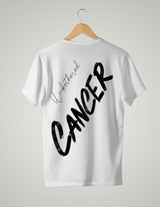 UNISEX T-SHIRT/ BLACK & WHITE CANCER UNBOTHERED