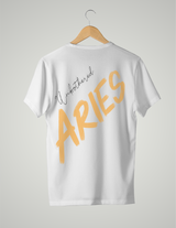 UNISEX T-SHIRT/ LIGHT ORANGE Aries UNBOTHERED